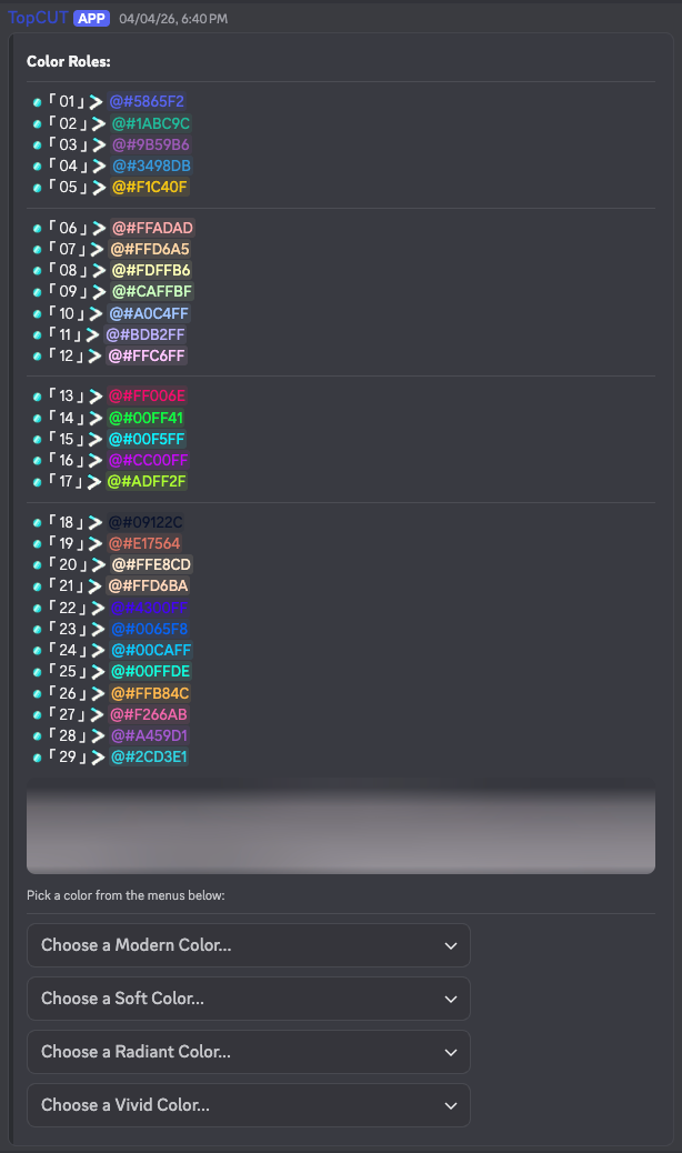 Color Role Menu Preview