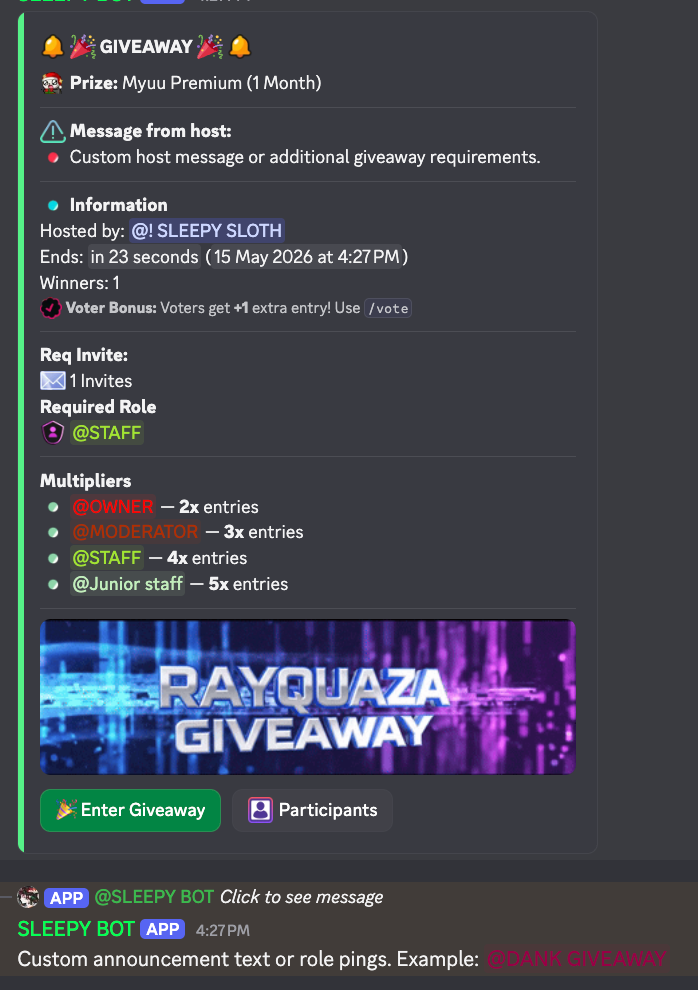 Giveaway Preview