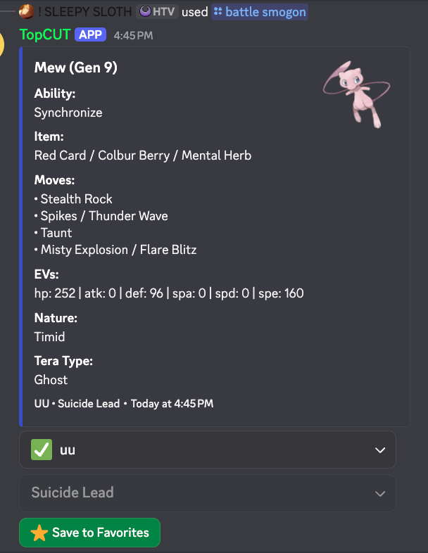 Smogon Set
